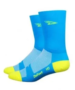 Defeet Aireator Hi Viz Blue Socks