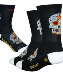 Defeet Aireator Sugar Skull (Black/White) Socks