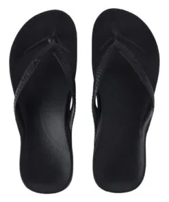 Archies Arch Support Thongs - Black